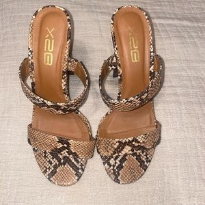 snake print mules